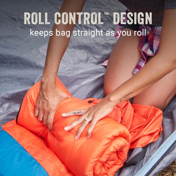 Coleman Kompact Cool-Weather Sleeping Bag, 20°F/30°F/40°F Adult Sleeping Bag with Heat Retention, Stuff Sack, & Snag-Free Zipper - Image 4