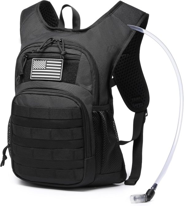wotony Hydration Backpack with Water Bladder for Hiking Tactical Hydration Pack for Men Women Molle Water Backpack for Hiking